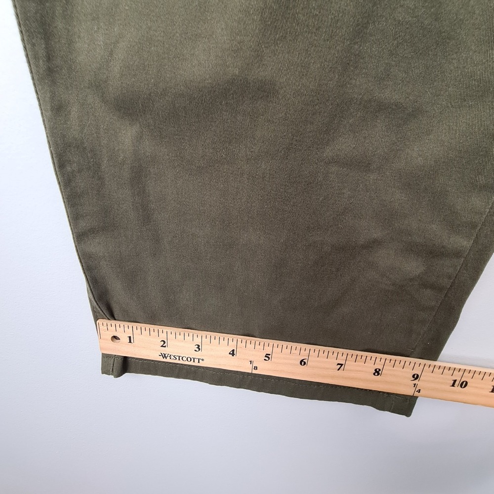 Architect Women's Army Green Wide Leg Cargo Pants Size 12P Petite Lightweight - Picture 5 of 10